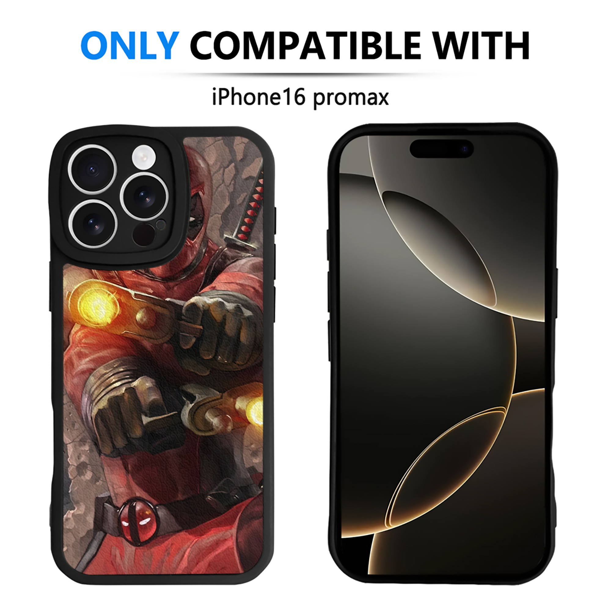 （画像用） Deadpool デッドプール 【iPhone 16シリーズ対応】シリコンスマホケース（レザー調） 材質：シリコン